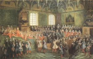 Nicolas Lancret The Seat of Justice in the Parlement of Paris (1723) (mk05) China oil painting art
